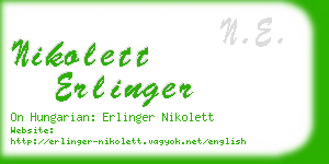 nikolett erlinger business card